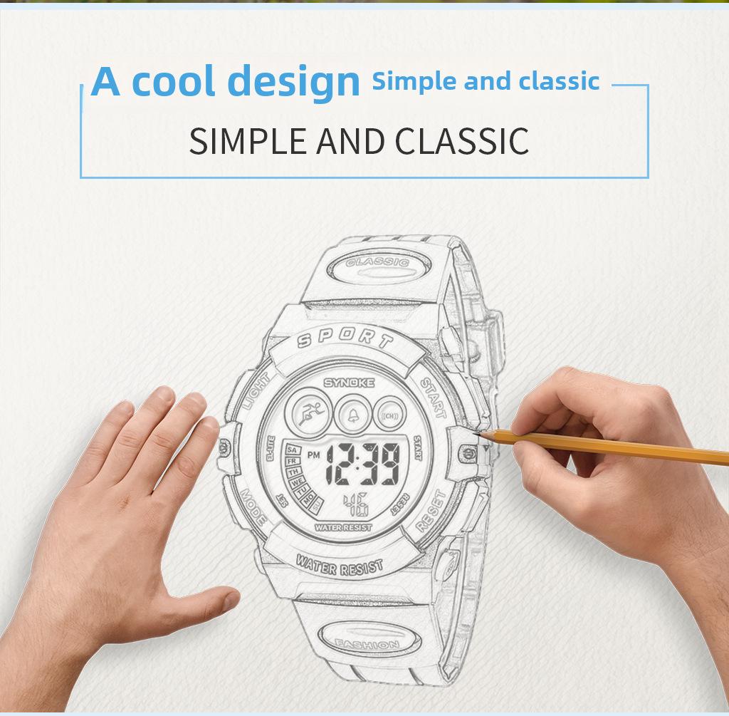 Детские водонепроницаемые спортивные часы — унисекс, студенческая версия