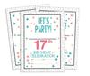 Darling Souvenir White Birthday Invitation Card 28 Pcs Fill or Write In Blank Invites Printable Party Supplies 5 X 7