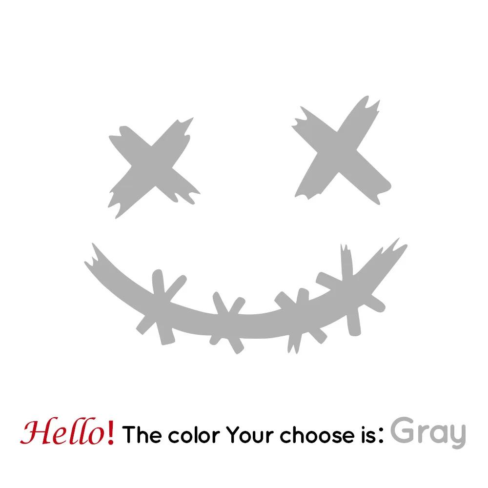 Наклейка на автомобиль Наклейки с улыбающимся лицом демона Наклейки на мотоциклетный шлем Светоотражающая Водонепроницаемая Наклейка с улыбающимся лицом Украшение кузова автомобиля