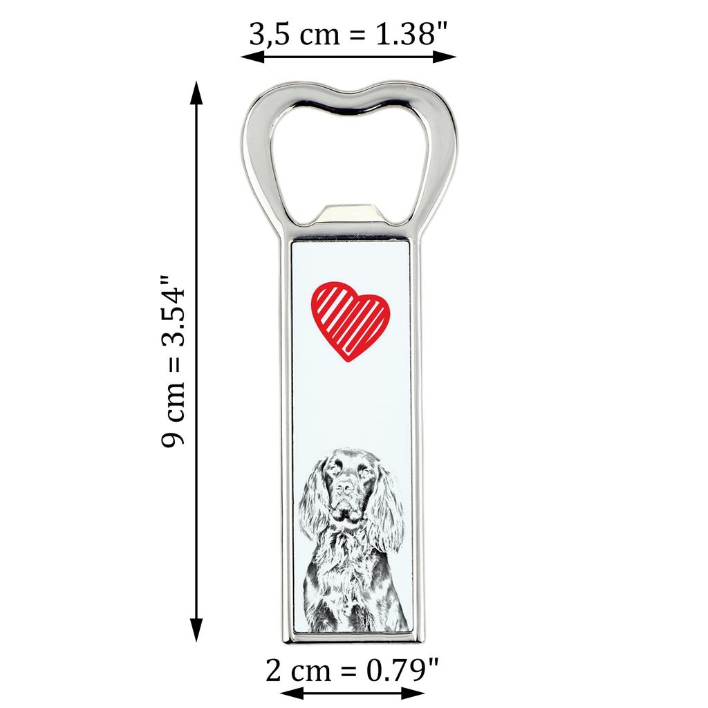 German Wirehaired Pointer I - bottle opener with a dog, personalized fridge opener, unique gift for a man by Art-Dog brand
