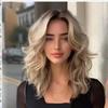 Новый парик женский короткий кудрявый модный топ окрашивание постепенный переход блонд парик химическое волокно головной убор