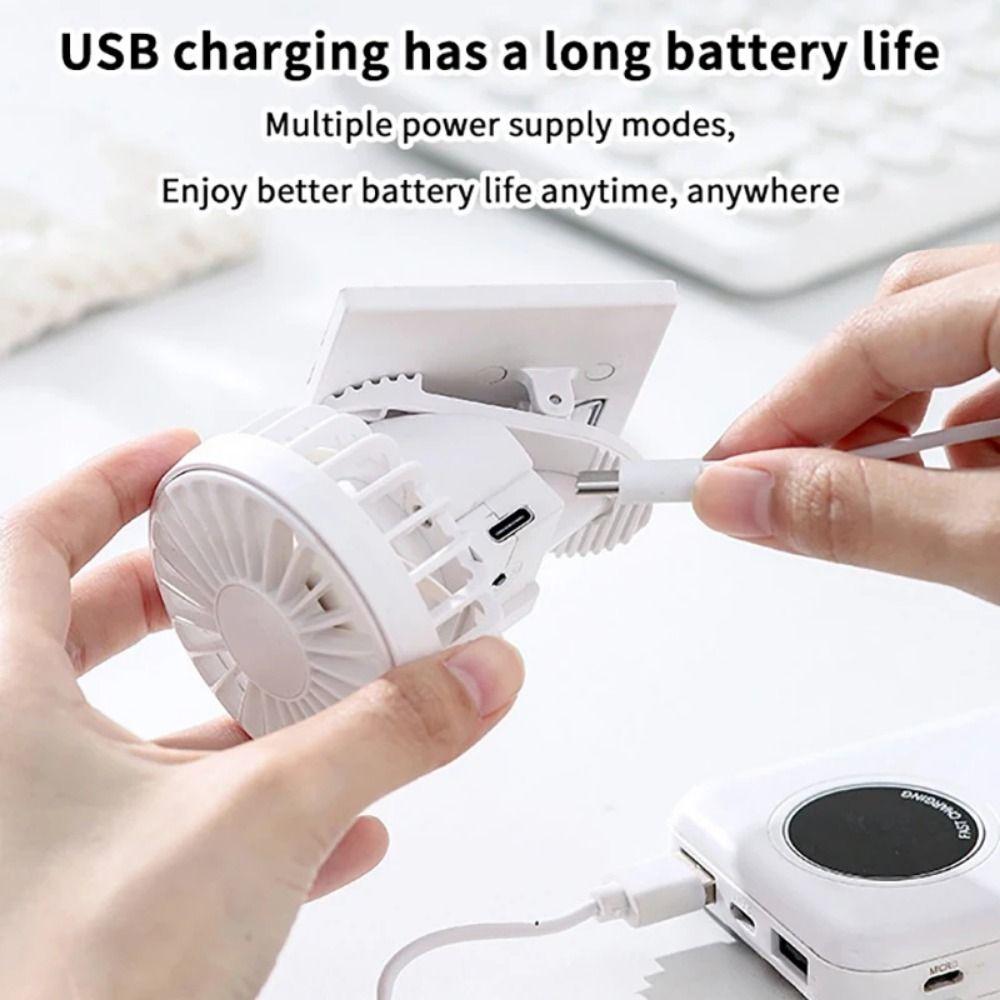 Adjustable Clip on Mini Fan Low Noise Mini Solar Powered Fan Convenient Portable Solar Fan  Camping