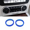 Aluminium Alloy Car Air Conditioner Knob Ring Sticker Trim For Mercedes Benz C Class W204 2008-2013 Auto Interior Accessories