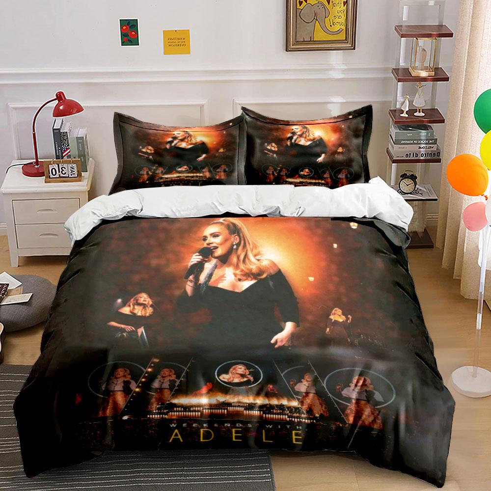 Singer-Themed Bedding Set Bedding Duvet Cover Set Duvet Cover Pillowcases  (1*Duvet Cover 2*Pillowcases, without duvet insert)