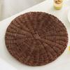 Imitation Rattan Woven Placemats Round Coaster Pastoral Tableware Mat  Living Room