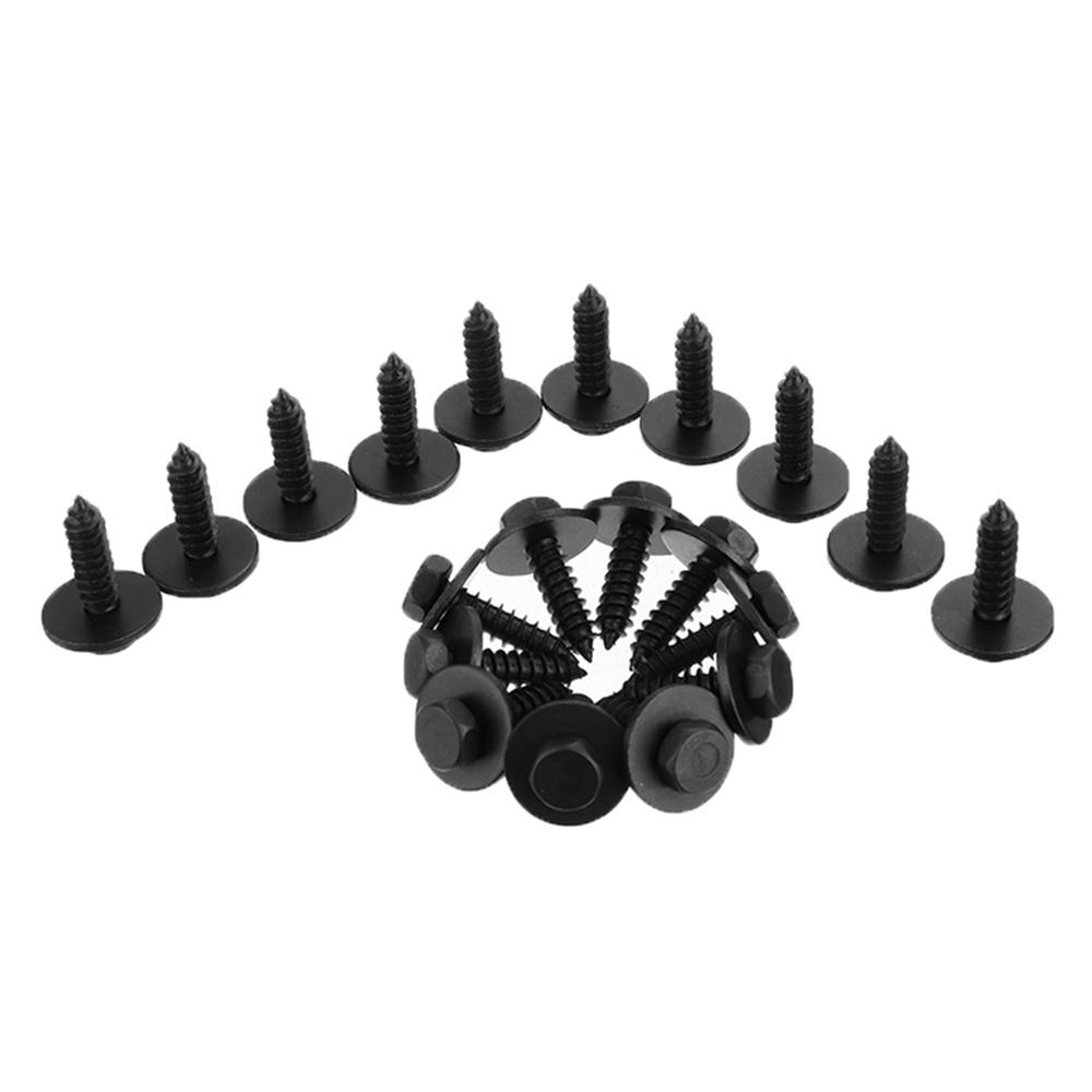 100Pc Metal Car Screw Body Fender Bumper Retainer Clips 7mm Hex (4.2-1.41x22mm)