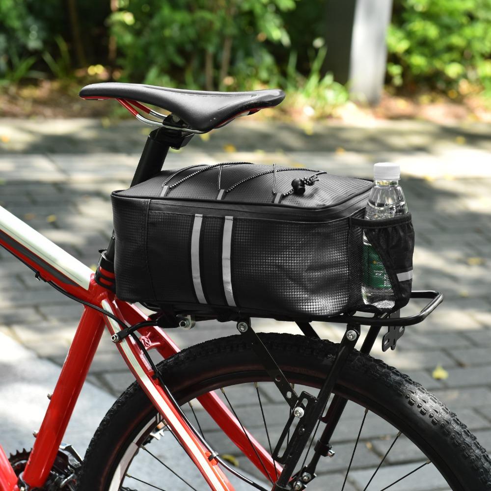 31*20*15cm Bicycle Rear Bag with Reflective Strips Bike Rack Bag Bike Cargo Bag Night Riding