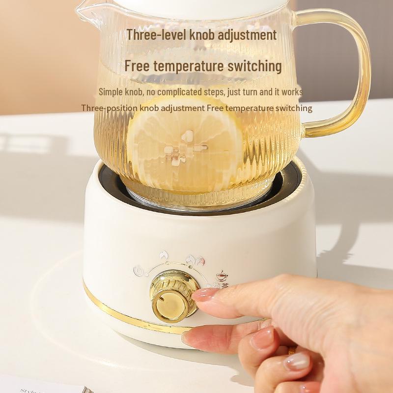 Многофункциональная мини-электрическая здоровая чашка для тушения: Стеклянный нагревательный чайник для офиса и подарочный набор для цветочного чая