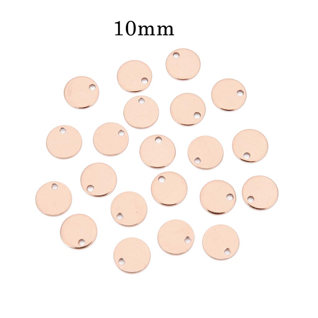 10-20Pcs/Lot Stainless Steel Charms For Jewelry Making Round Stamping Blanks Dog Tag Pendants Diy Necklaces Jewelry Findings