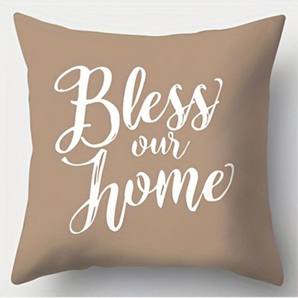 Rustic Charm Throw Pillow Cover: Cotton Flowers, Vintage Truck and Home Blessing Words, Sofa Cushion Cover, Bedroom Room Decor