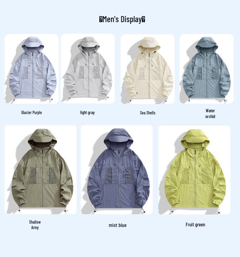 Unisex UV Protection Hooded Fishing Jacket - Summer Antibacterial Loose Fit Plus Size