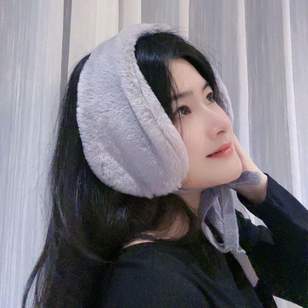 Plush Winter Small Scarf Thick Warm Neck Wrap New Tie Earmuffs