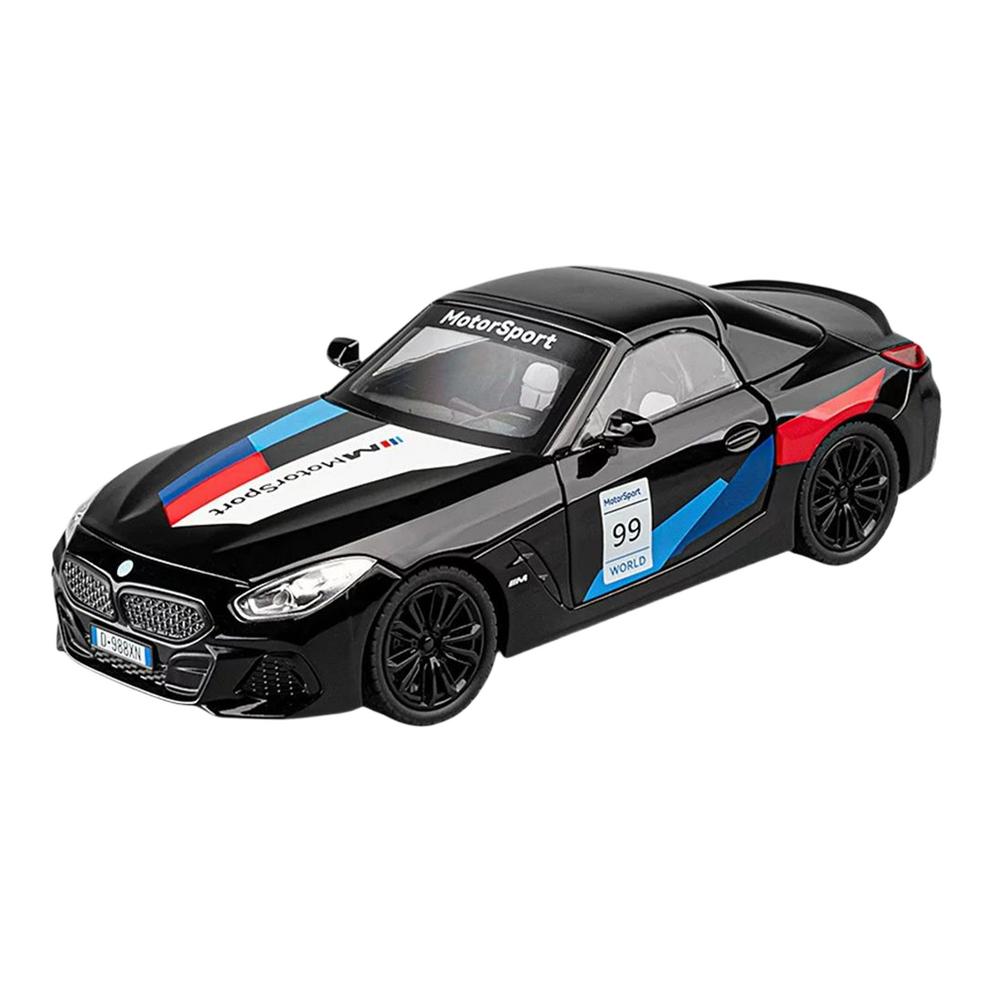 BMW Z4 1:Модель спортивного кабриолета из литого сплава 22-го масштаба и коллекционная фигурка - Черный