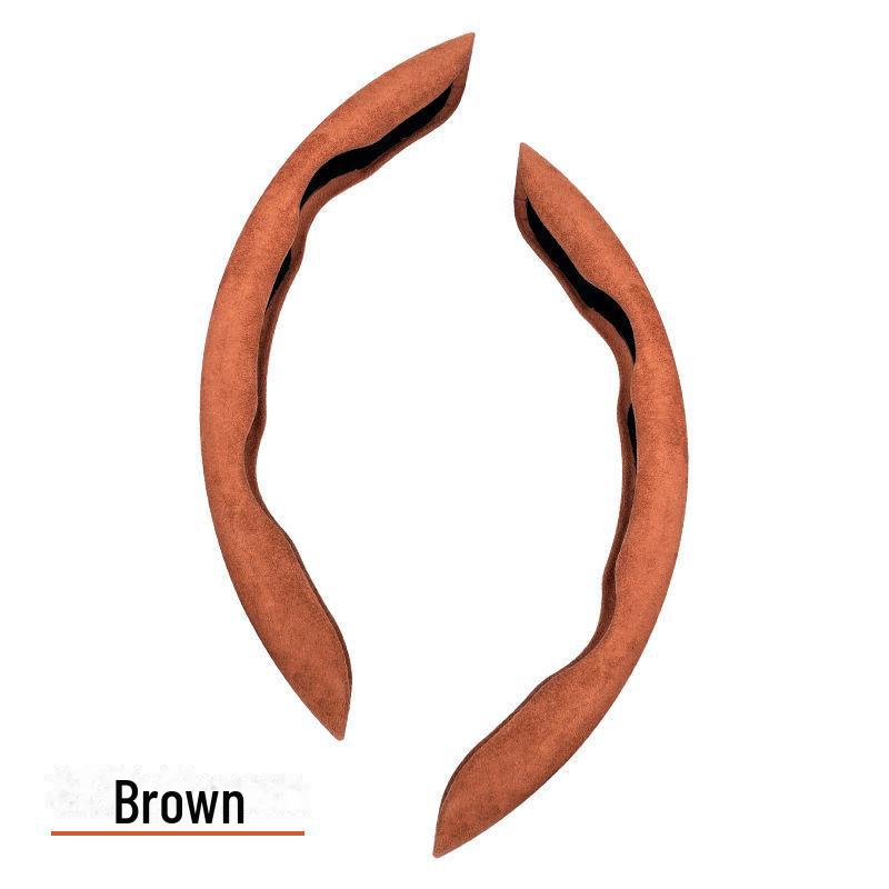 Высококачественный чехол на рулевое колесо автомобиля из замши, обеспечивающий сцепление и впитывание пота в любое время года.