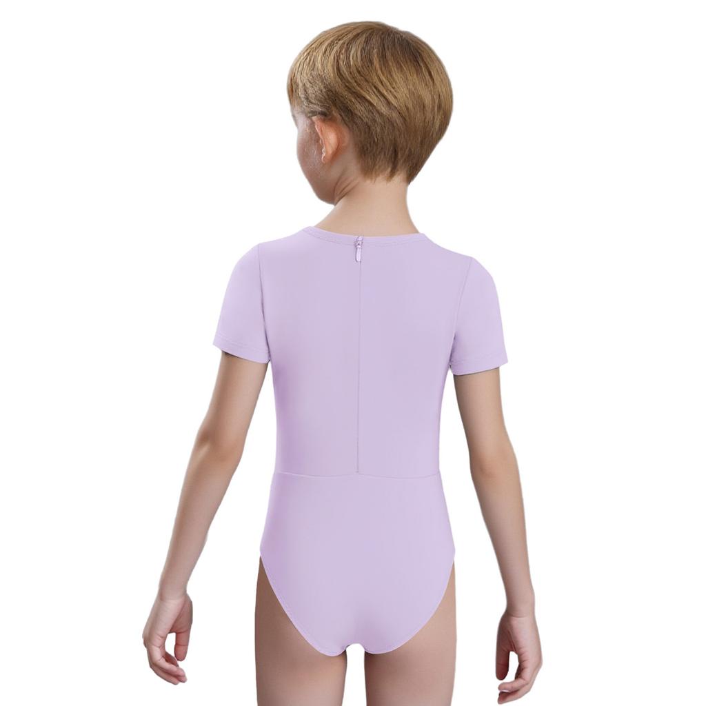 Унисекс Детская Адаптивная Одежда Ромпер с Невидимой Молнией Сзади Против Снимания Круглый Вырез Короткий Рукав Боди