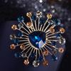 Women Men Fashion Shining Boutique Crystal Firework Badges Brooch Exquisite Unisex Rhinestone Party Wedding Pin For Lady
