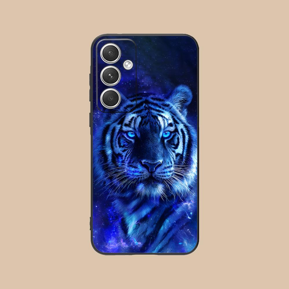 Неоновый чехол для мобильного телефона с тигром для Samsung Galaxy S26 S25 S24 S23 S22 S21 S20 Note20 Plus FE Ultra Цветная крышка