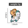 Baby and Pegasus Enamel Pins Custom Brooches Lapel Badges Cartoon Animal Movie Jewelry Gift for Fans Kids Friends