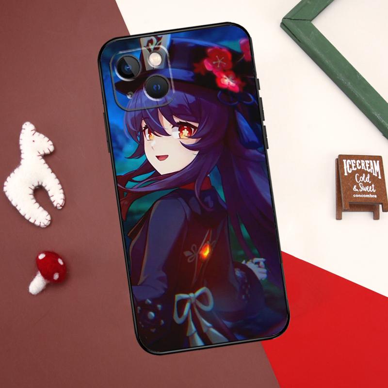 Чехол Genshin Impact Hu Tao для iPhone 13 12 14 15 Pro Max Mini 7 8 Plus SE 2020 X XS MAX XR 11 14 15 Pro Max