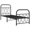 VidaXL Cadre de lit métal sans matelas avec pied de lit noir 75x190 cm 377125