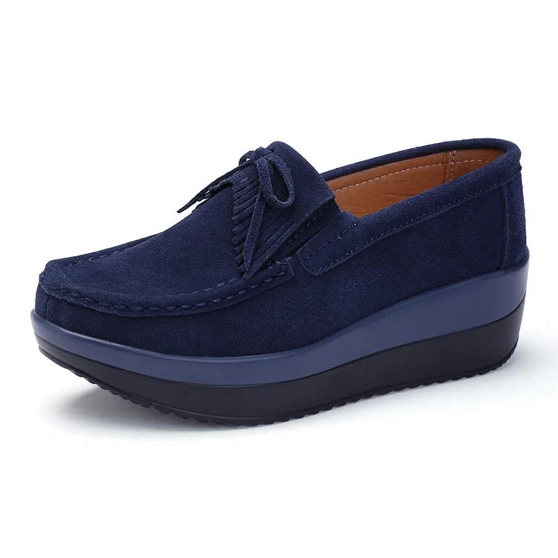 Весенние женские туфли на плоской подошве, кроссовки на платформе, туфли на плоской подошве из кожи и замши, женские мокасины, повседневная обувь, женские мокасины, обувь f65