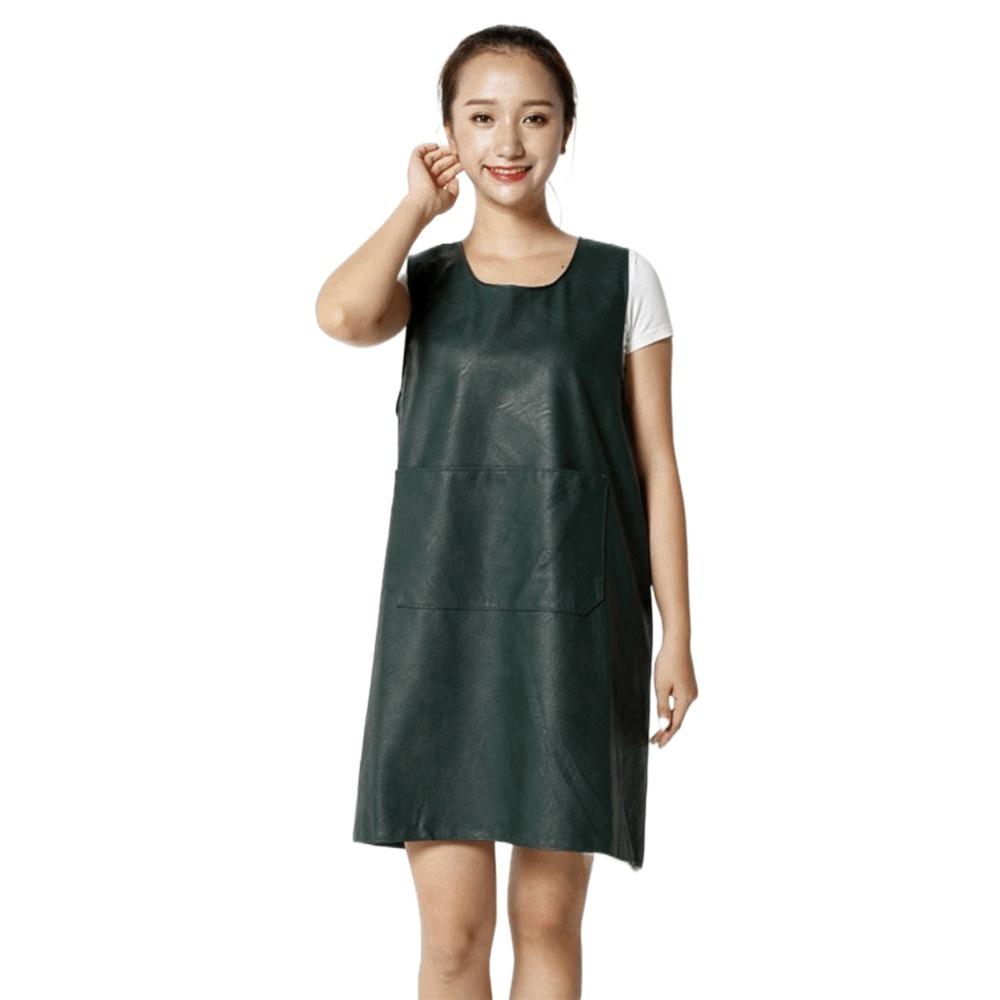 Фартук шеф-повара из искусственной кожи, дизайн жилета, взрослый нагрудник, бытовая уборка, рабочая блуза, для кухни, для готовки