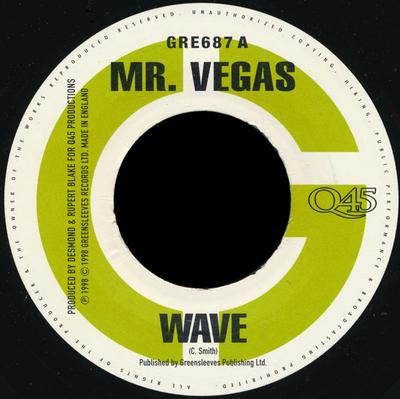7-дюймовая запись MR. VEGAS / AGONY POLISH - Волна / Долгое время GRE687 Greensleeves Re 1998 UK Регги, Ска и Даб Б/у