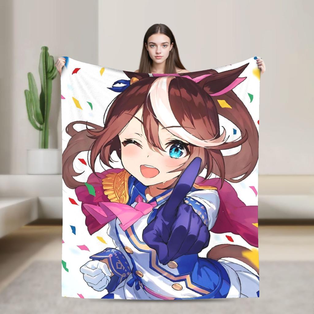 Умамусуме Претти Дерби Хару Урара Теплое Мягкое Одеяло Самолет Путешествие Плюшевое Плед Одеяло Спальня Фланелевое Покрывало Диван Кровать Покрывало