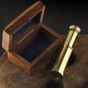 Brass Telescope Nautical Wood Box Sea Style