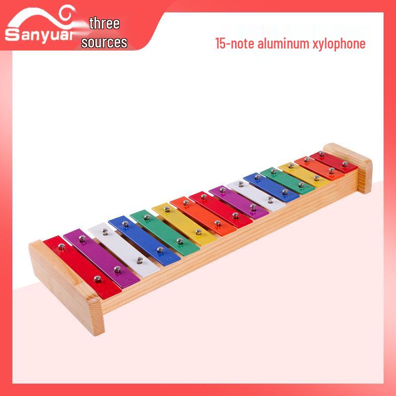 Красочный 15-нотный алюминиевый глокеншпиль для раннего развития детей и школьного обучения