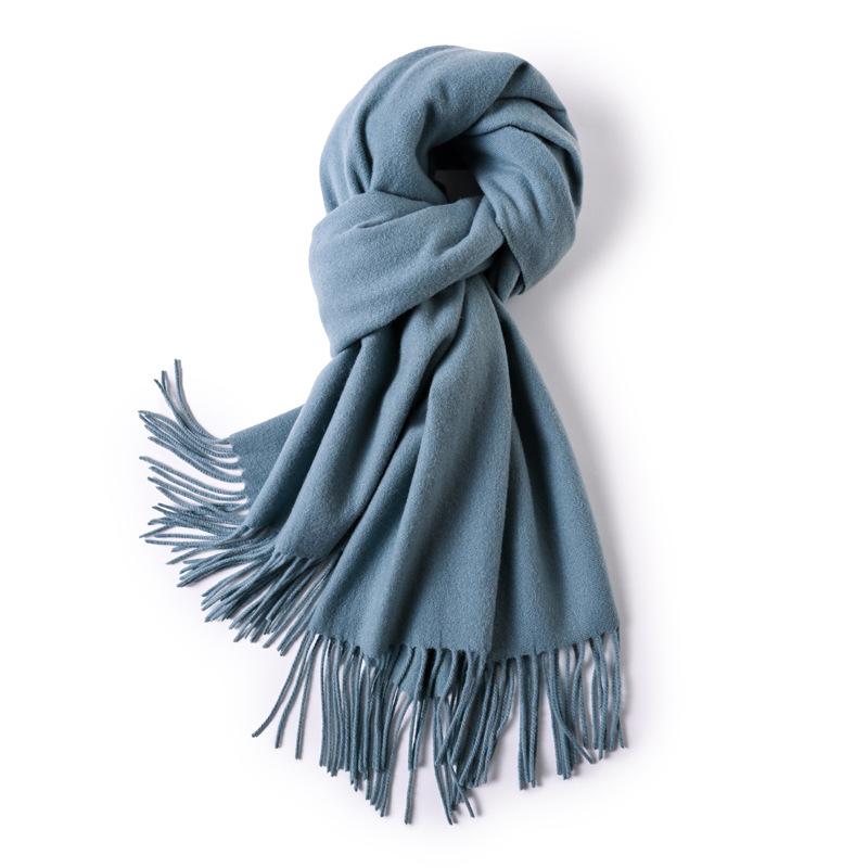 100 Pure Wool Scarves Women's Winter High-end Cashmere Oversized Shawl Gift