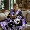 Фиолетовое покрывало Kuromi Фланелевое флисовое одеяло Мягкое теплое пушистое милое Чехол для дивана кровати Шарф для сна в офисе Легкое одеяло Подарок для девочки