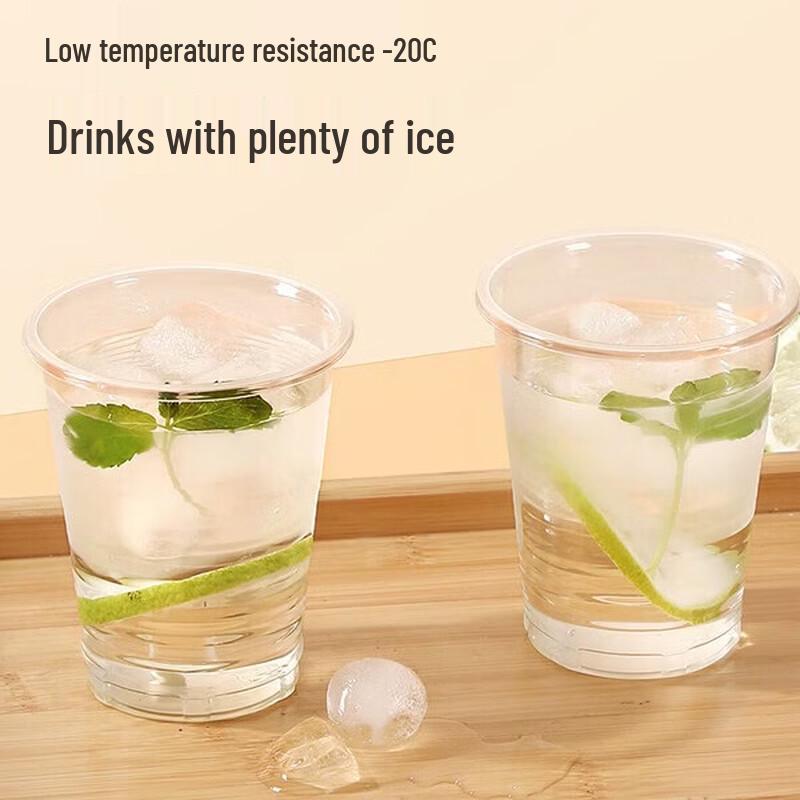 MARYYA Disposable Plastic Cups 320ml (100 Pack)