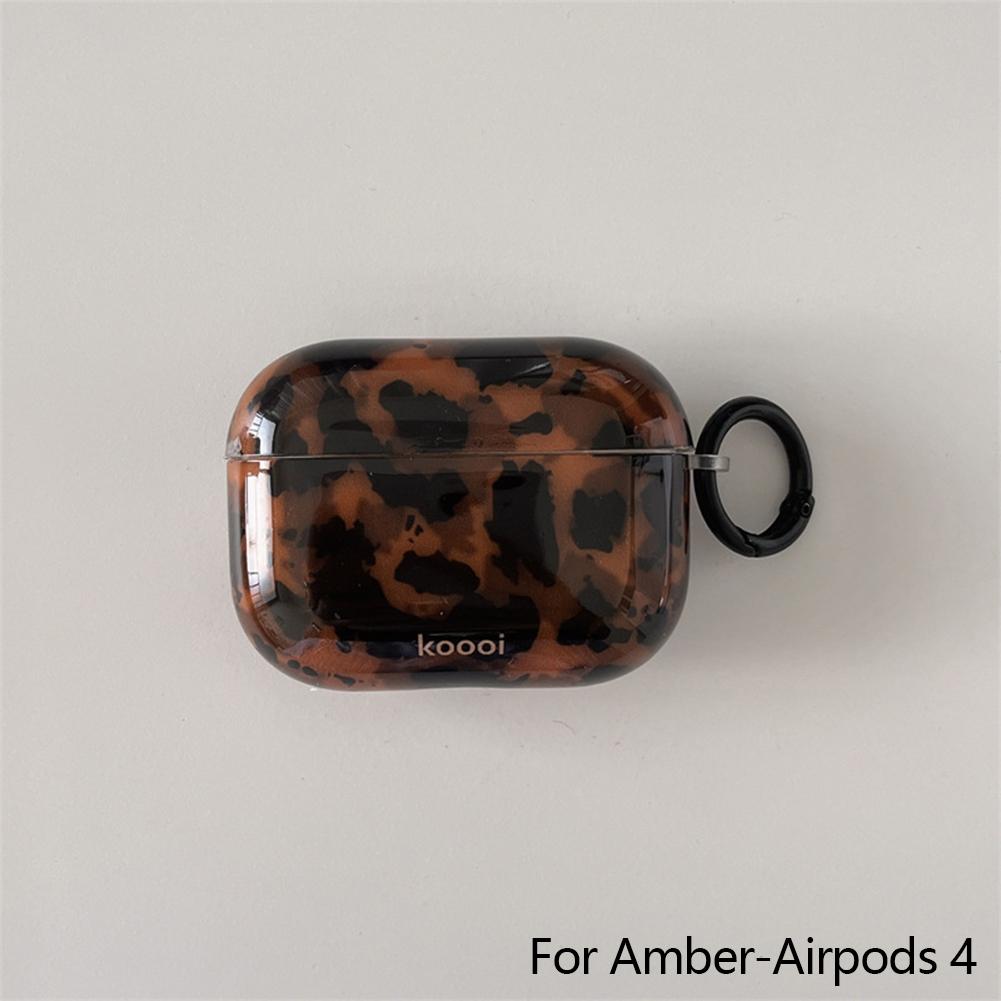 Стильный темный черепаховый янтарный глянцевый чехол для AirPods 1 2 3 4 Pro AirPods Pro 2 противоударный защитный чехол