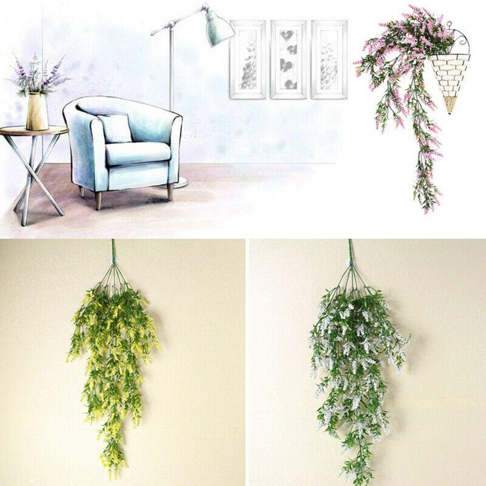 Room Bunch DIY Craft Artificial Lavender Wedding Wreath Decoration Vine Flower Garland Fake Plants