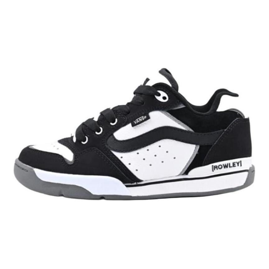 Vans Rowley Износостойкие Низкие Повседневные Кроссовки Унисекс Черные Белые Кроссовки VN000MYEBZW