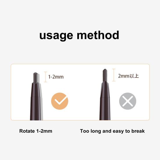 Прочный треугольный карандаш для бровей 0,3 г, долговечный инструмент от молочницы, натуральный 3D двусторонний карандаш для бровей для новичков