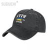 Flag of Ukraine EST.1991 Kyiv Unisex Adult Charcoal Washed Denim Baseball Cap Unisex Vintage Cotton Dad Patriotic Trucker Hat