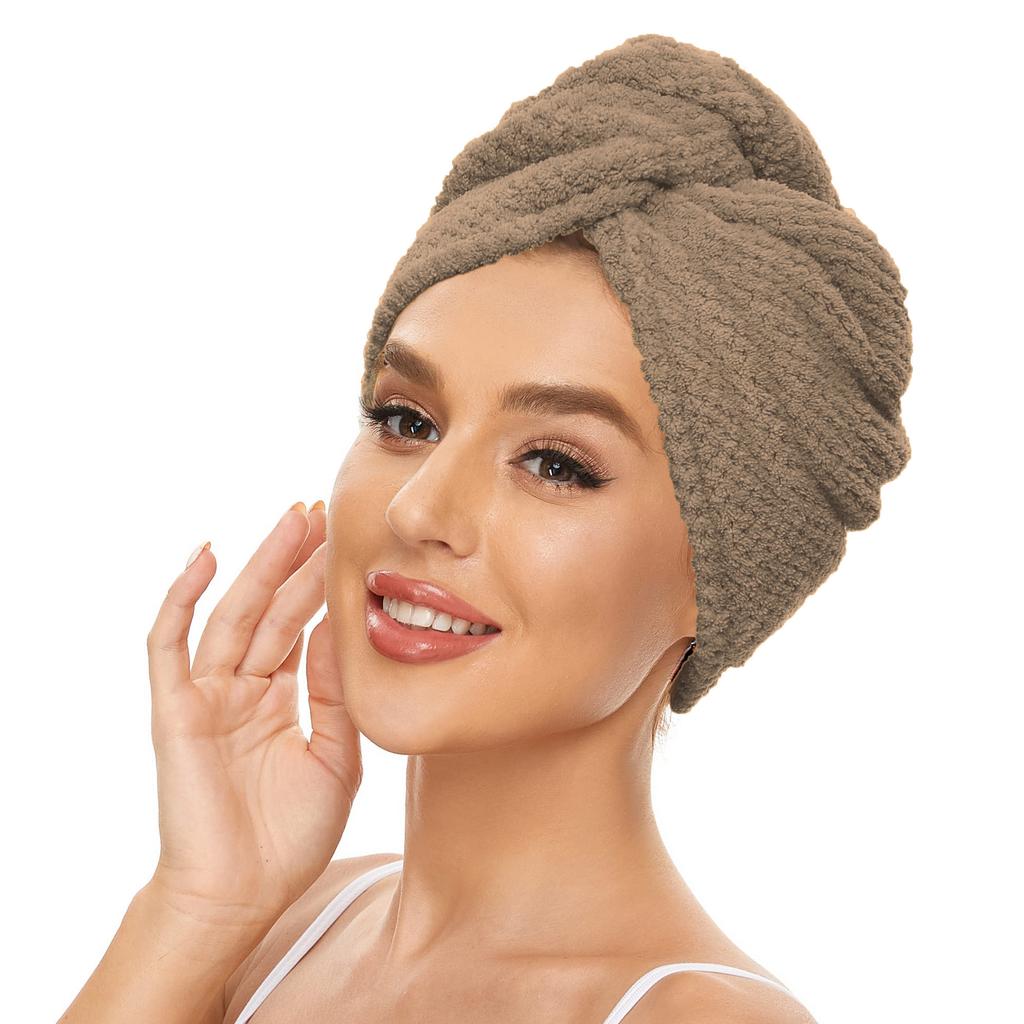 Ultra Soft Microfiber Towel - Fast Drying, Super Absorbent Wrap for Women & Girls, Gentle Care for Curly or Damaged Hair, Solid Bathroom Accessory