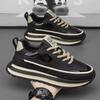 Spring Men's Shoes New Breathable Leather Sneakers Men's Trend Versatile Platform Casual Shoes Men