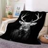 Deer 3D Printed Flannel Blanket Couch Quilt Cover Travel Child Bedding Plush Throw Flannel Blanket
