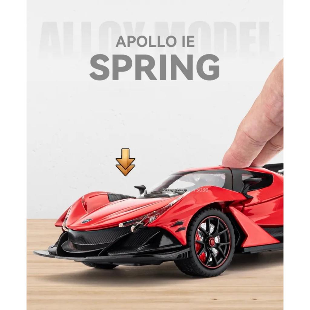 1/24 масштаб Apollo Automobil IE спортивный автомобиль литой модели игрушечный автомобиль со звуком и светом инерционный автомобиль игрушки для детей подарки
