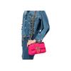 PINKO Puff Diamond Cut Metal Buckle Adjustable Chain Shoulder Strap Mini Crossbody Bag Women bags Pink 100039-A0UL-N17Q