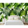 Обои с изображением растений тропического леса, банановых листьев, пальмовых листьев, настенная живопись, гостиная, спальня, 3D-обои для домашнего декора