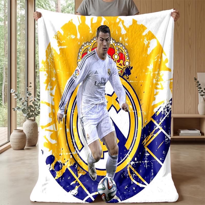 Cristiano Ronaldo Theme blanket Soft Flannel Blanket Plush Throw Blanket Cozy Sofa Bed Blanket for Home Decor