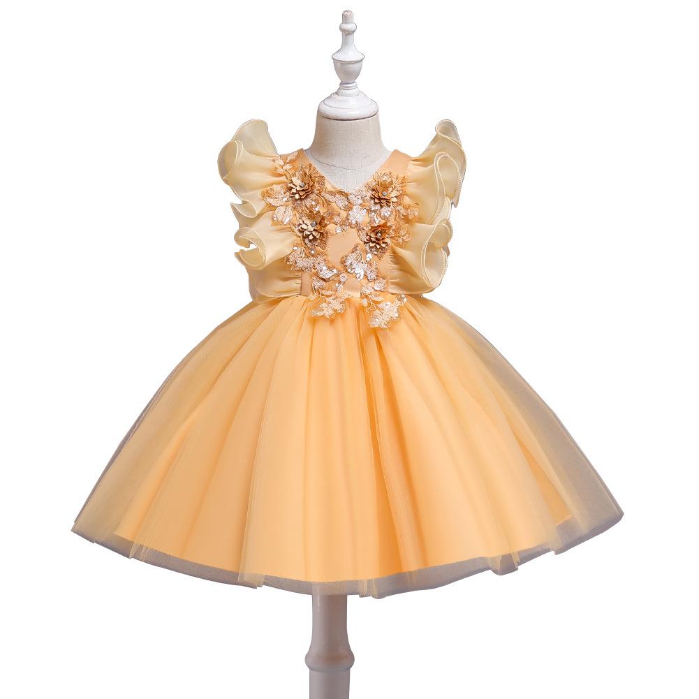 Детские платья Платья для девочек без рукавов Платья принцесс Платья-пачки для девочек-цветочниц Платья для детей среднего и большого размера
