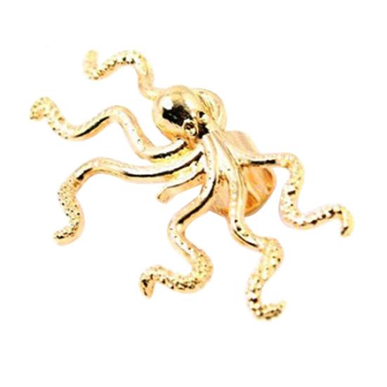 Женские серьги-гвоздики в форме осьминога в стиле панк-рок с пряжкой и пряжкой