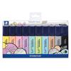 Staedtler 364 CWP10 Textsurfer Classic Pastel Highlighter with Large Ink Memory for Extra Long Marking Performance, Case with 10 Colours Pastel
