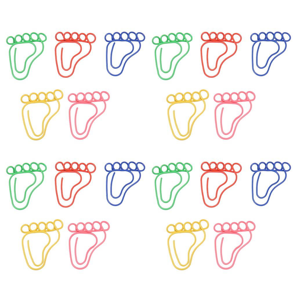 100 шт. Скрепки для бумаги Footprint с повышенным сопротивлением скольжению, металлизированные скрепки для Scra