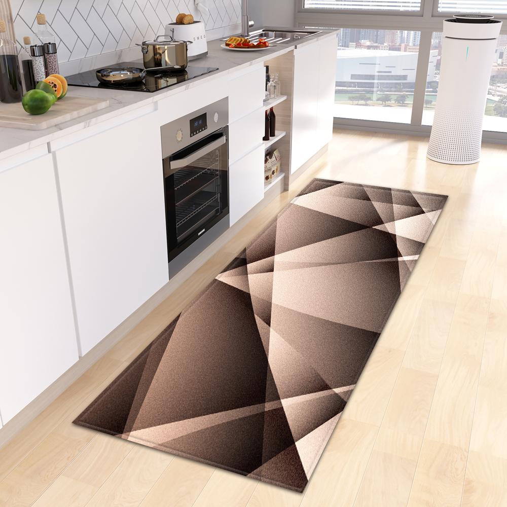 Geometric Kitchen Mat Entrance Door Mat Floor Bedroom Non-slip Mat Corridor Balcony Door Carpet